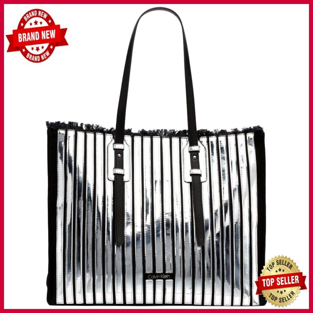 Extra Large Vegan Leather Tote with Multiple Pockets and Shoulder Strap